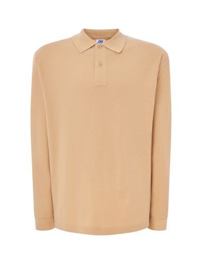 Polo męskie z długim rękawem JHK PORA 210 LS SAND