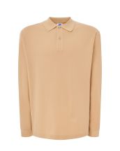Polo męskie z długim rękawem JHK PORA 210 LS SAND