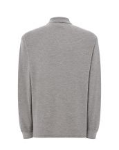 Polo męskie z długim rękawem JHK PORA 210 LS GREY MELANGE