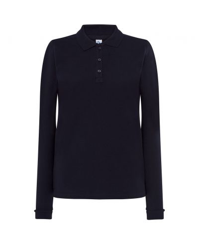 Polo damskie z długim rękawem JHK POPL 200 LS NAVY