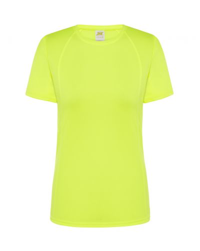 T-shirt JHK, damski sportowy - SPORT T-SHIRT LADY - GOLD FLUOR