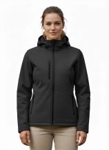 SOFTSHELL WINDSTORM HOODED LADY - BLACK