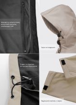 SOFTSHELL WINDSTORM HOODED LADY - OFF WHITE