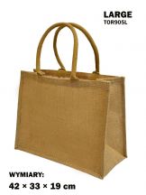Torba z juty laminowanej NATURAL