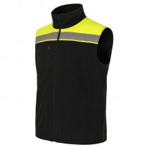 Kamizelka polarowa ostrzegawcza NEOPLUS FLHV400VEST - BLACK / GOLD FLUOR