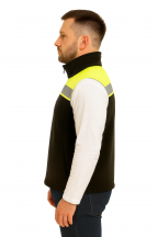 Kamizelka polarowa ostrzegawcza NEOPLUS FLHV400VEST - BLACK / GOLD FLUOR