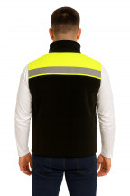Kamizelka polarowa ostrzegawcza NEOPLUS FLHV400VEST - BLACK / GOLD FLUOR