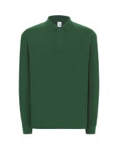 Polo męskie z długim rękawem JHK PORA 210 LS - BOTTLE GREEN