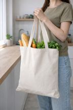 Torba bawełniana 220g Twill z dnem, kolor ECRU