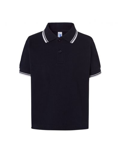 Polo JHK PKID 210 CONTRAST NAVY/WHITE