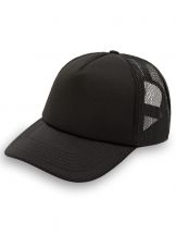 Czapka pięciopanelowa TRUCKER poliester 100% CZA610 - BLACK / BLACK