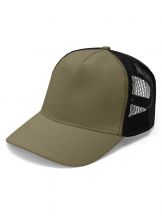 Czapka pięciopanelowa TRUCKER bawełna CZA611 - KHAKI / BLACK