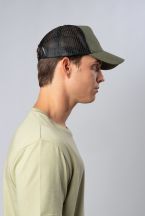 Czapka pięciopanelowa TRUCKER bawełna CZA611 - KHAKI / BLACK