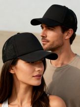 Czapka pięciopanelowa TRUCKER poliester 100% CZA610 - BLACK / BLACK