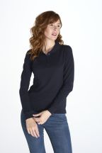 Polo damskie z długim rękawem JHK POPL 200 LS NAVY