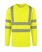T-shirt ostrzegawczy z długim rękawem NEOPLUS HV TSHV55LS - GOLD FLUOR