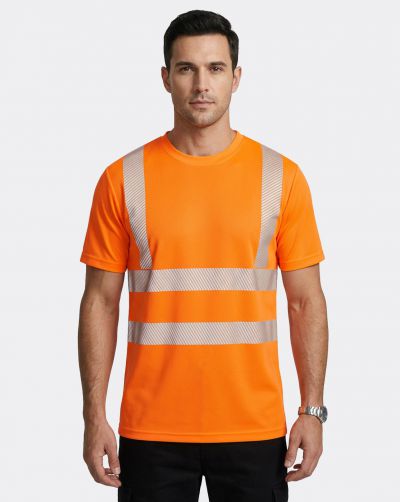 T-shirt ostrzegawczy NEOPLUS TSHV55 - ORANGE FLUOR