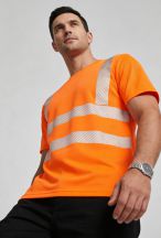 T-shirt ostrzegawczy NEOPLUS TSHV55 - ORANGE FLUOR