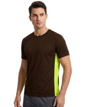 T-shirt NEOPLUS Duo Contrast TS60 - BLACK RUSTY / GOLD FLUOR