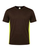 T-shirt NEOPLUS Duo Contrast TS60 - BLACK RUSTY / GOLD FLUOR