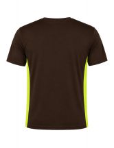T-shirt NEOPLUS Duo Contrast TS60 - BLACK RUSTY / GOLD FLUOR