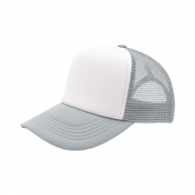 Czapka pięciopanelowa TRUCKER poliester 100% CZA610 - LIGHT GREY / WHITE