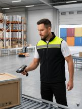 Kamizelka polarowa ostrzegawcza NEOPLUS FLHV400VEST - BLACK / GOLD FLUOR