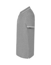 Polo męskie JHK PORA 210 CONTRAST GREY MELANGE / WHITE