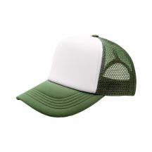 Czapka pięciopanelowa TRUCKER poliester 100% CZA610 - OLIWE / WHITE