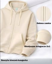 Bluza JHK SWUA HOOD BUTTER CREAM