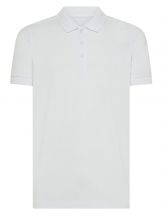 Polo męskie Ultrafit z elastanem BS202 - WHITE