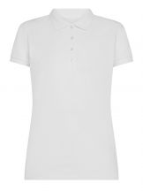 Polo damskie Ultrafit z elastanem BSW202 - WHITE