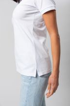 Polo damskie Ultrafit z elastanem BSW202 - WHITE