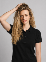 Polo damskie Ultrafit z elastanem BSW202 - BLACK