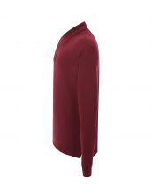 Polo męskie z długim rękawem JHK PORA 210 LS - BURGUNDY