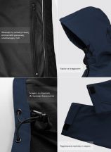 SOFTSHELL WINDSTORM HOODED MAN - NAVY