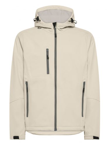 SOFTSHELL WINDSTORM HOODED MAN - OFF WHITE