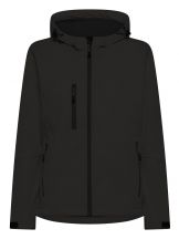 SOFTSHELL WINDSTORM HOODED LADY - BLACK