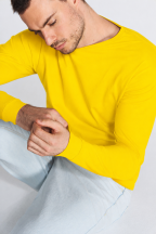 T-Shirt męski z długim rękawem TSRA170LS - GOLD