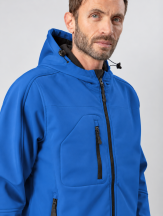 SOFTSHELL WINDSTORM HOODED MAN - ROYAL BLUE