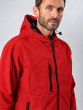 SOFTSHELL WINDSTORM HOODED MAN - RED