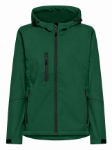 SOFTSHELL WINDSTORM HOODED LADY - FOREST GREEN