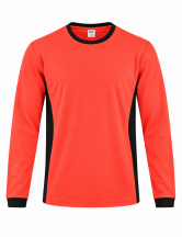 T-shirt z długim rękawem NEOPLUS Duo Contrast HV TS60LS - RED FLUOR / BLACK