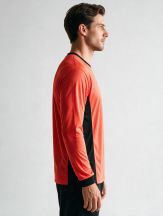 T-shirt z długim rękawem NEOPLUS Duo Contrast HV TS60LS - RED FLUOR / BLACK