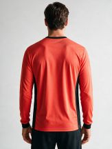 T-shirt z długim rękawem NEOPLUS Duo Contrast HV TS60LS - RED FLUOR / BLACK