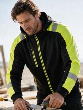 Bluza Techniczna HV PULSE z kapturem SWHV500 - BLACK / GOLD FLUOR