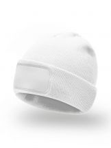 Czapka zimowa URBAN z naszywką - WHITE
