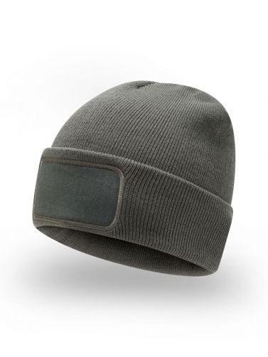 Czapka zimowa URBAN z naszywką - DARK GREY