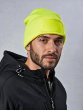 Czapka zimowa URBAN z naszywką - GOLD FLUO