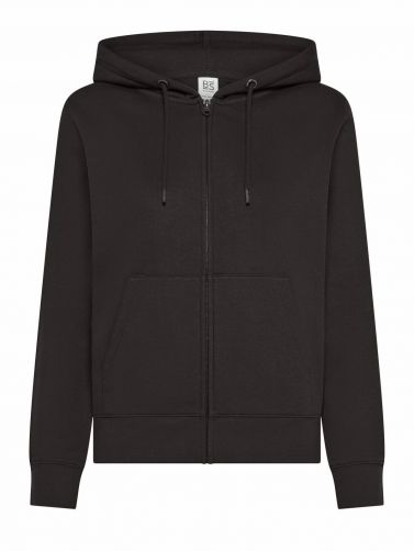 Bluza damska z kapturem, zapinana VEGA - BSW333 - BLACK